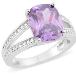 Simulated Amethyst Ring 